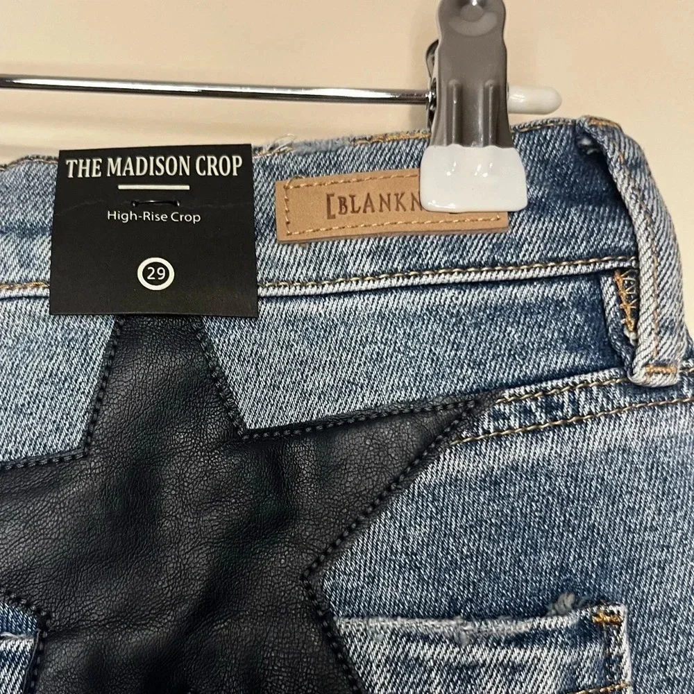 NWT BLANK NYC Madison Crop Star Jeans